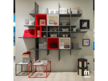 Libreria in laccato opaco MC045 di Moretti Compact