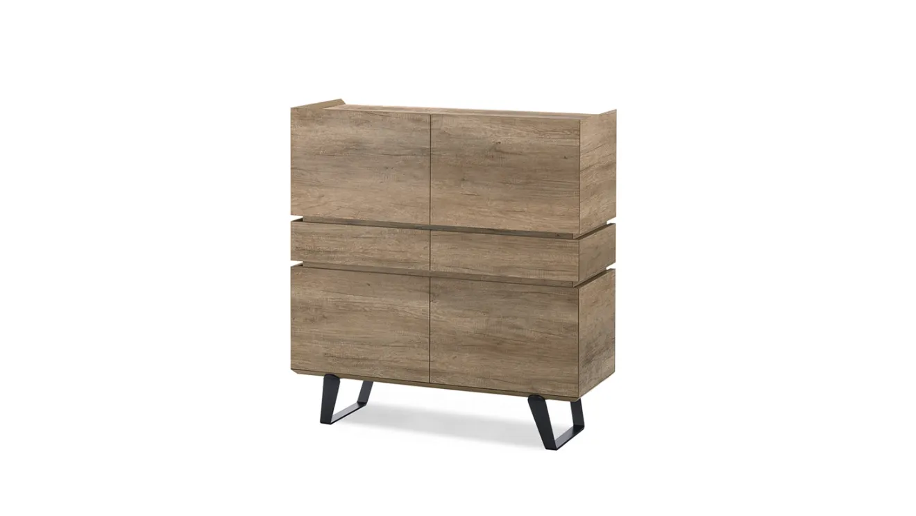 Madia Electa Quadra in laminato effetto legno di Target Point