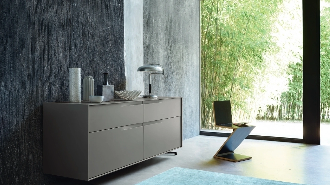 Madia Vela 01 in laccato Ardesia di Sangiacomo