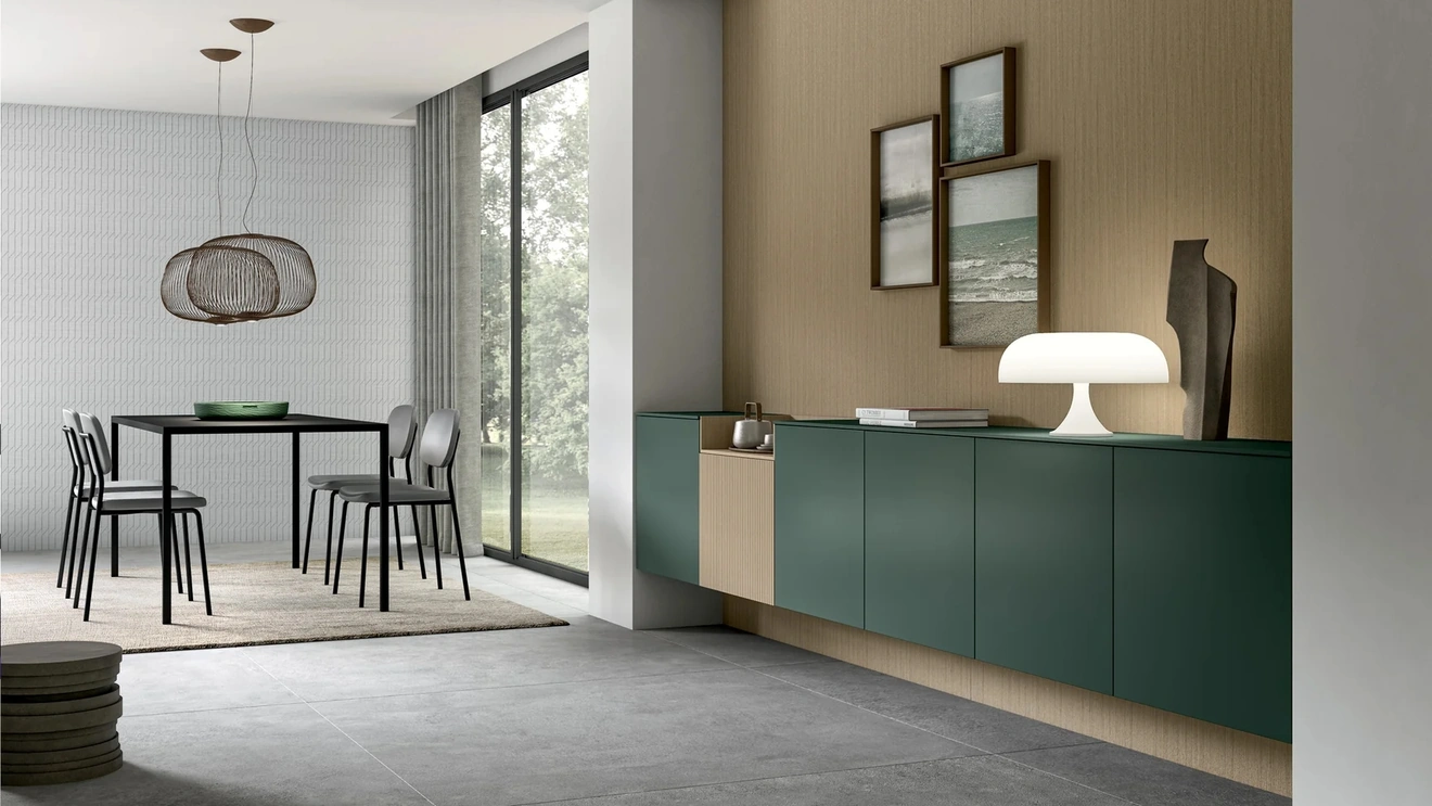 Mobile sospeso Living Glass di Arredo3