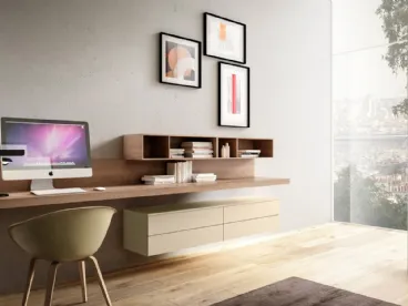 Mobile sospeso Living 08 in legno e laccato opaco di Arredo3
