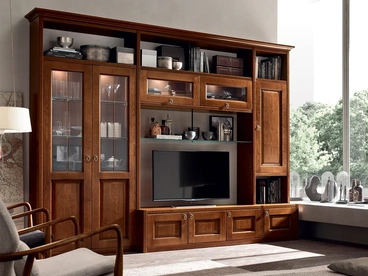 Parete Attrezzata AS580 in Noce di Maronese Acf