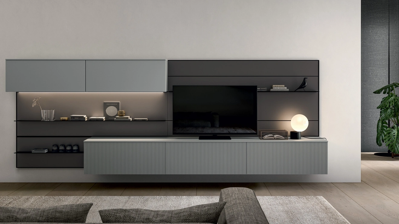 Parete Attrezzata Living Time 01 di Arredo3