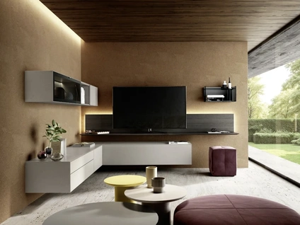 Parete Attrezzata angolare Domino 05 di Sangiacomo