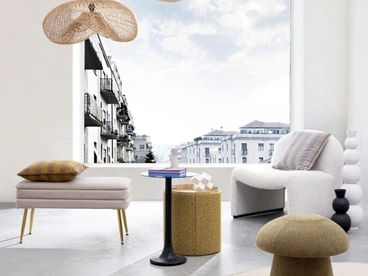 Poltroncina in tessuto Bassilla di Bizzotto