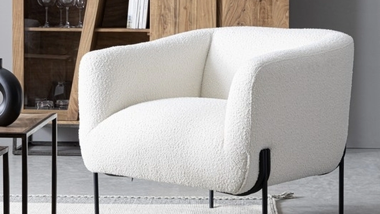 Poltroncina in tessuto Claudine di Bizzotto