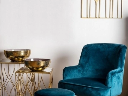 Poltroncina in velluto Clelia Deep di Bizzotto