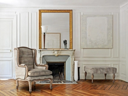 Poltrona classica Elodie in tessuto di Bizzotto