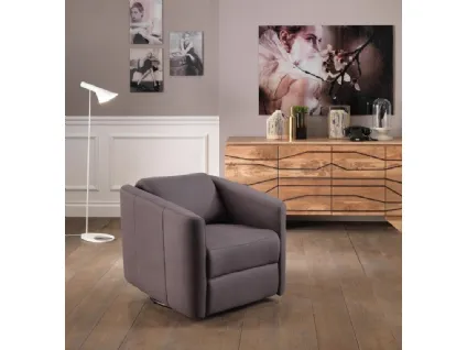 Poltrona relax Magic in ecopelle effetto vintage di Stones