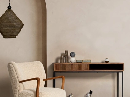 Poltroncina in tessuto e legno Moritz di Bizzotto