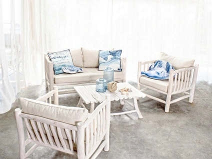 Poltrona in Teak sbiancato Shael di Bizzotto