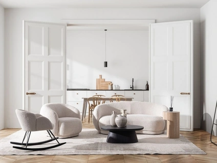 Poltroncina in tessuto Tecla di Bizzotto