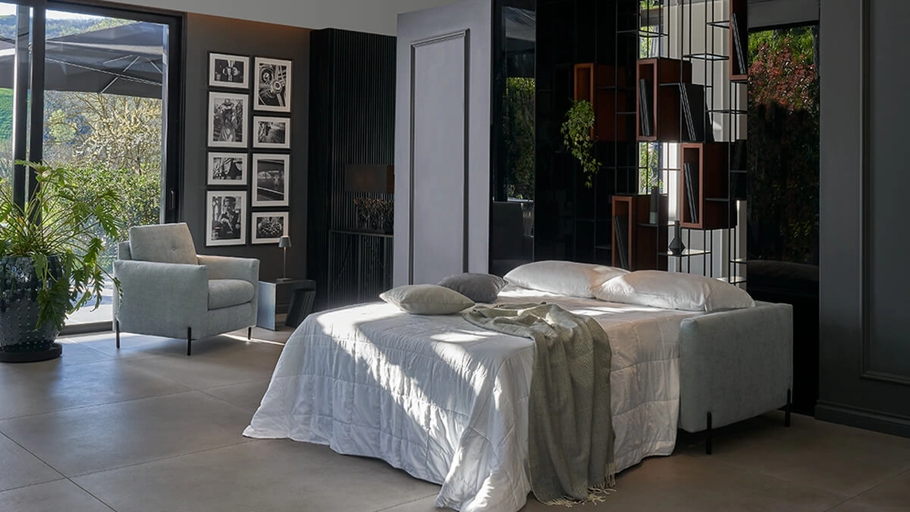 Divano Letto matrimoniale in tessuto Brio di Vitarelax