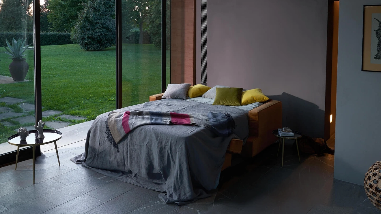 Divano Letto matrimoniale in tessuto Dedalo di Vitarelax