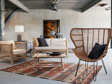 Divano Sahel in Teak con Cuscino di Bizzotto