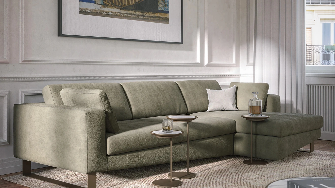 Divano  con penisola Montecarlo di Tonin Casa