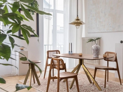 Sedia in legno e Rattan Abby di Bizzotto