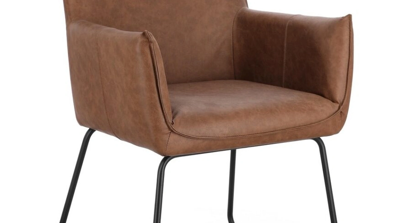 Sedia Evelyn in pelle di Bizzotto