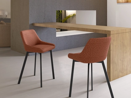 Sgabello Fox in tessuto imbottito di Stones