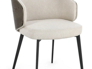 Sedia Kinsley light in tessuto imbottito e frassino di Bizzotto