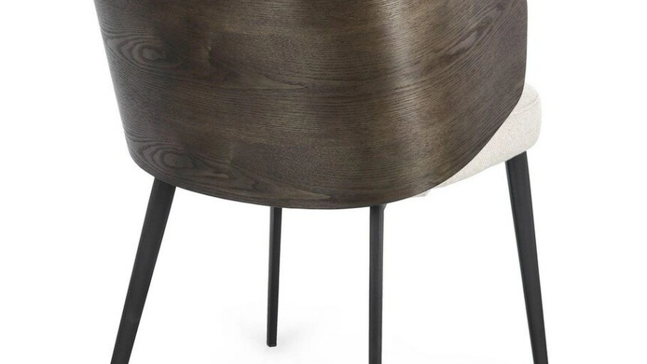 Sedia Kinsley light in tessuto imbottito e frassino di Bizzotto