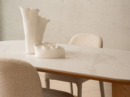Tavolo con top in ceramica Gavriel di Bizzotto