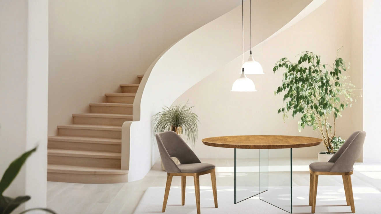 Tavolo tondo Ghost di FGF Mobili