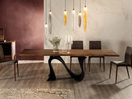 Tavolo Wave in noce canaletto di Tonin Casa