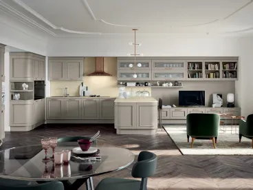 Cucina Classica angolare in laccato opaco Romantica 03 di Febal