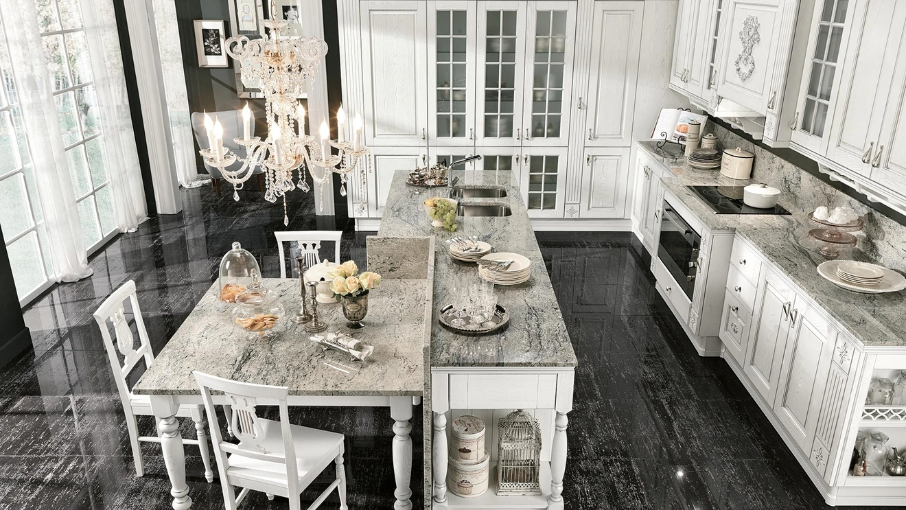 Cucina Classica con isola Opera 04 di Colombini Casa Artec