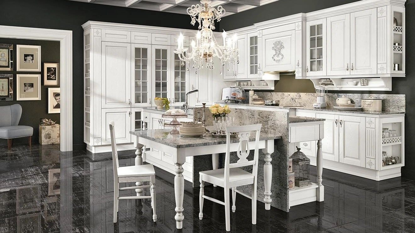 Cucina Classica con isola Opera 04 di Colombini Casa Artec