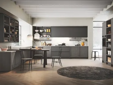 Cucina Classica Tosca v4 in Frassino laccato Grigio Pernice di Stosa