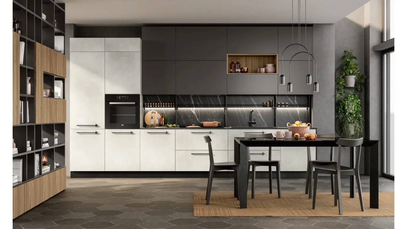 Cucina Moderna lineare Quadra 04 di Colombini Casa Artec