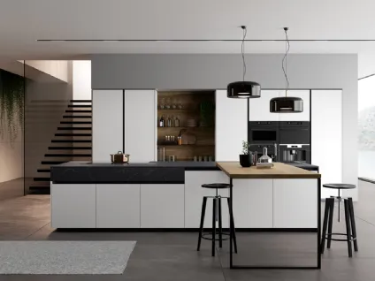Cucina Moderna con penisola Glass 2 0 di Arredo3