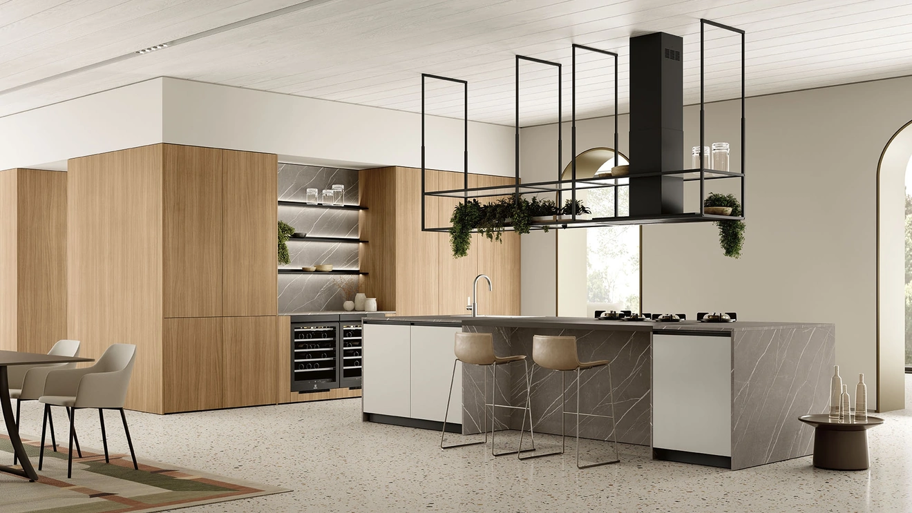 Cucina Moderna con isola Linea 09 di Colombini Casa Artec