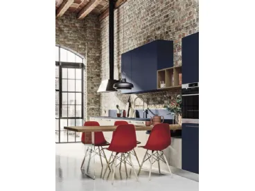 Cucina Moderna Loft Soft Bianco e Blu di Arrex