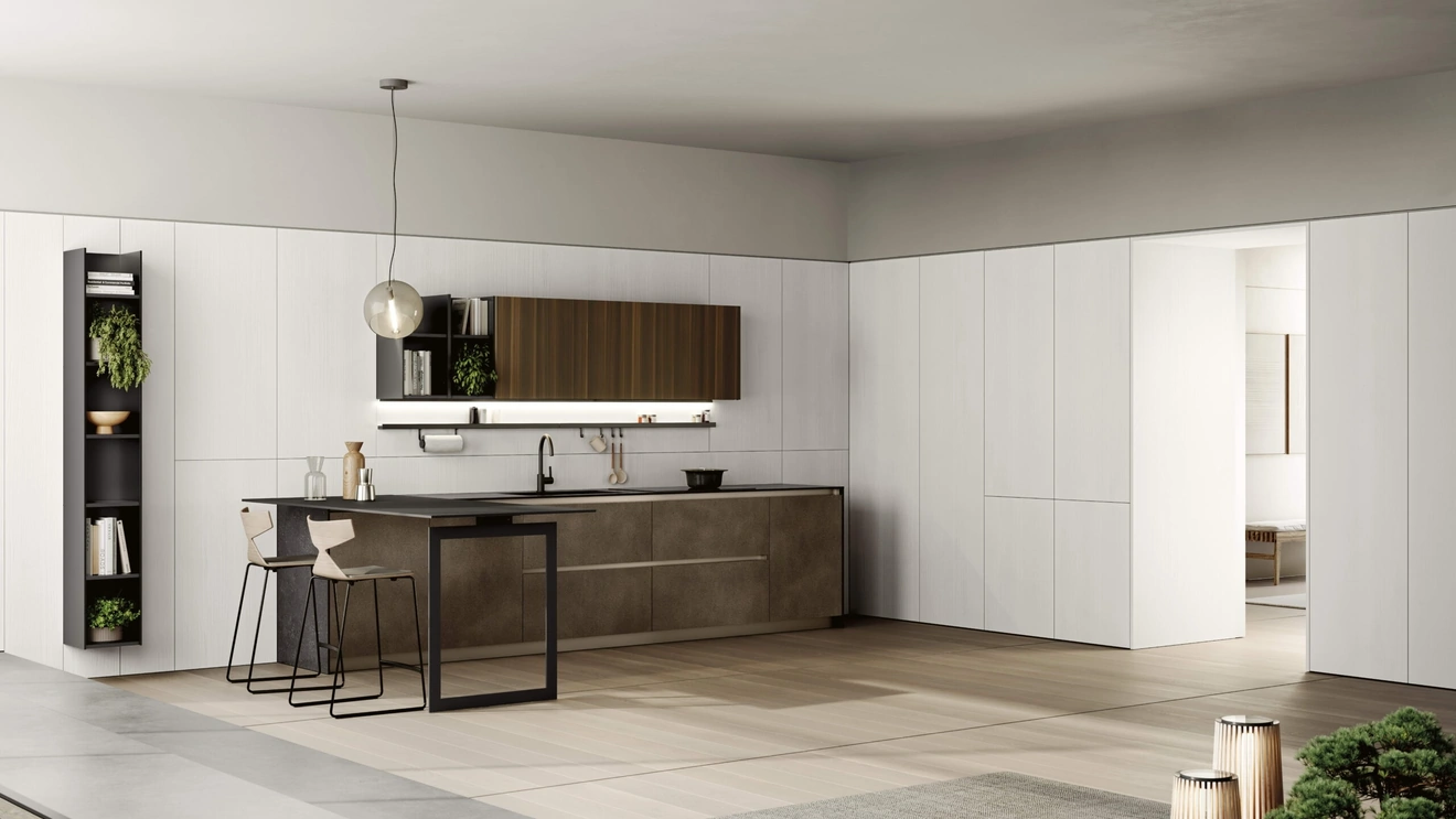 Cucina Moderna con penisola Lungomare 05 di Colombini Kitchen