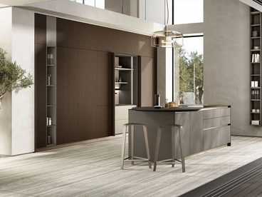 Cucina Moderna con isola Lungomare Plus Cannettato 04 di Colombini Kitchen