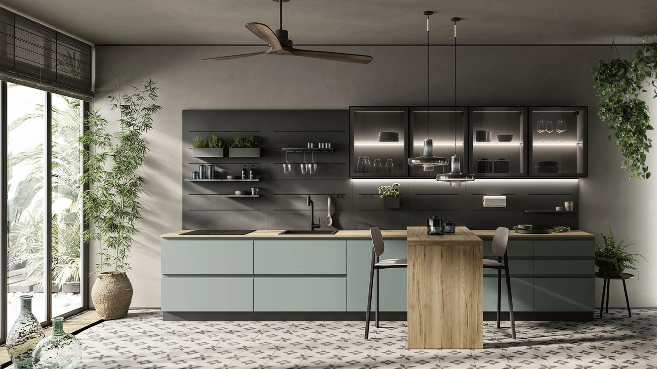 Cucina Moderna con penisola Pura 05 di Colombini Casa Artec