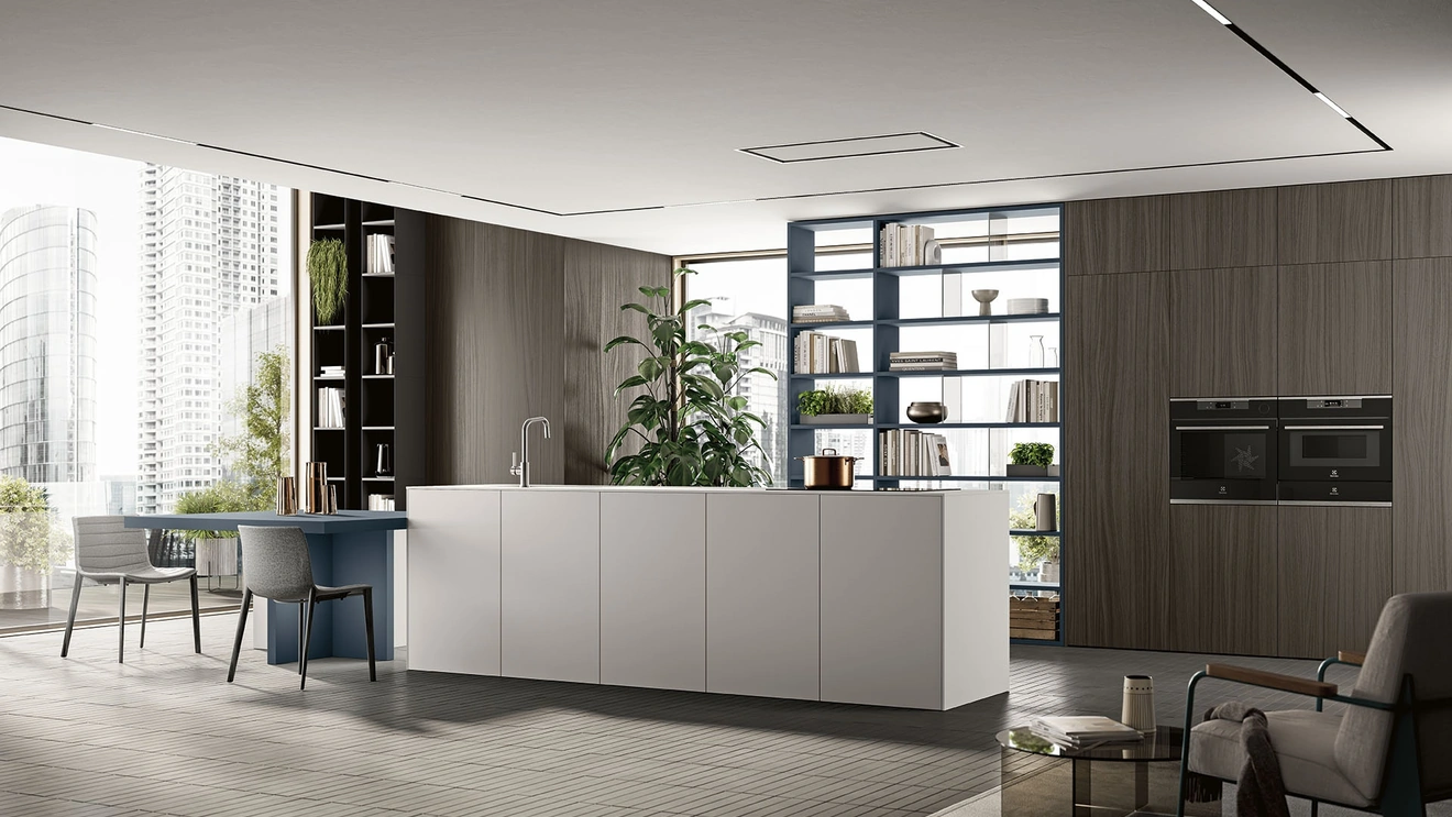 Cucina Moderna con penisola Segno 02 di Colombini Casa Artec