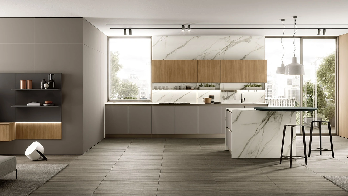 Cucina Moderna con isola Segno 04 di Colombini Casa Artec