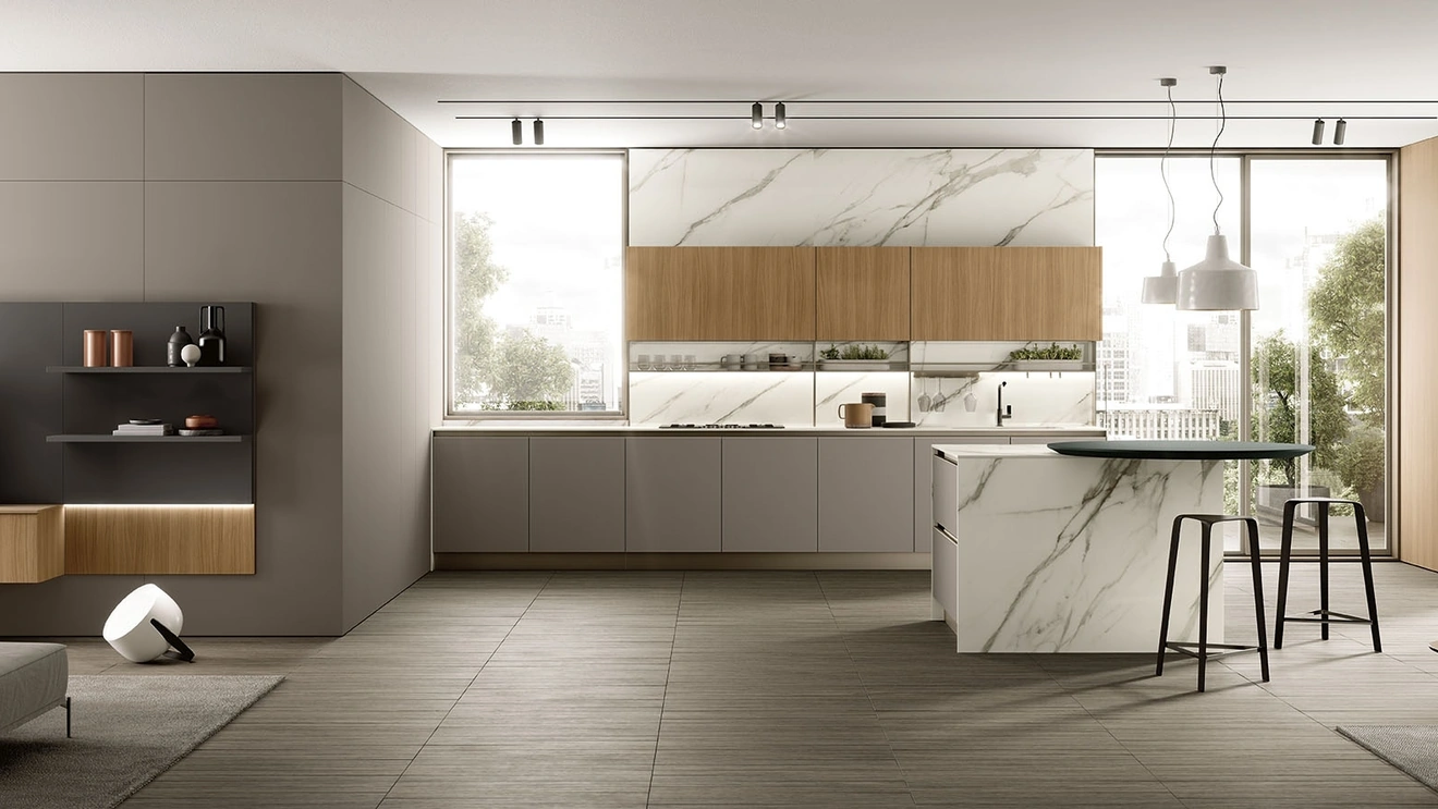 Cucina Moderna con isola Segno 04 di Colombini Kitchen