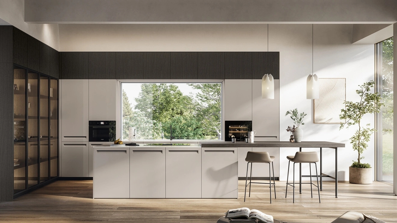 Cucina Moderna in Pet con isola Tekna di Arredo3