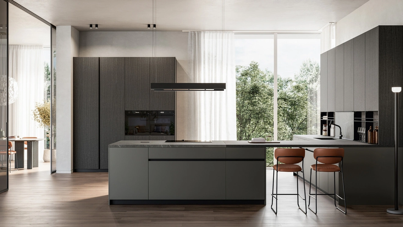 Cucina Moderna con penisola Time di Arredo3