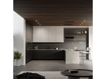Cucina Moderna Wega 01 con penisola di Arredo3