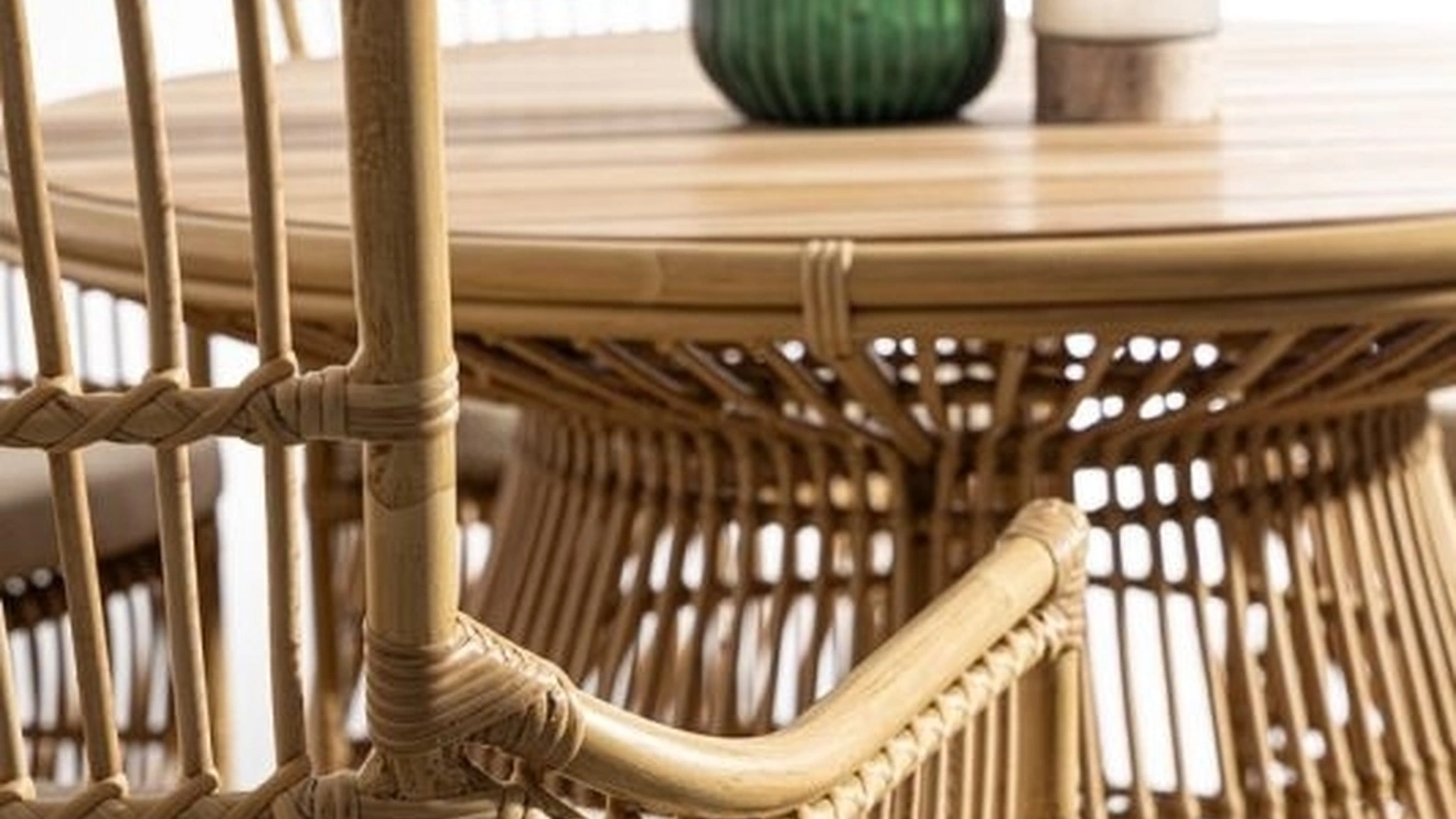 Tavolo e Sedie in alluminio effetto rattan Adelma di Bizzotto