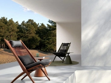 Poltroncina e Tavolino Aloha in tessuto e alluminio di Bizzotto