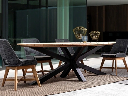 Sedia in corda nautica e teak Hesperia di Bizzotto