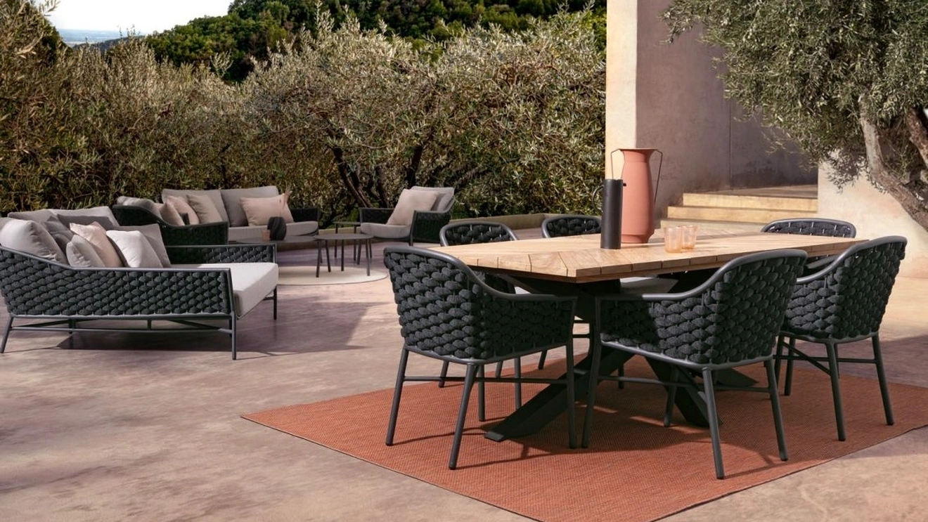 Tavolo in Teak e alluminio Palmdale di Bizzotto