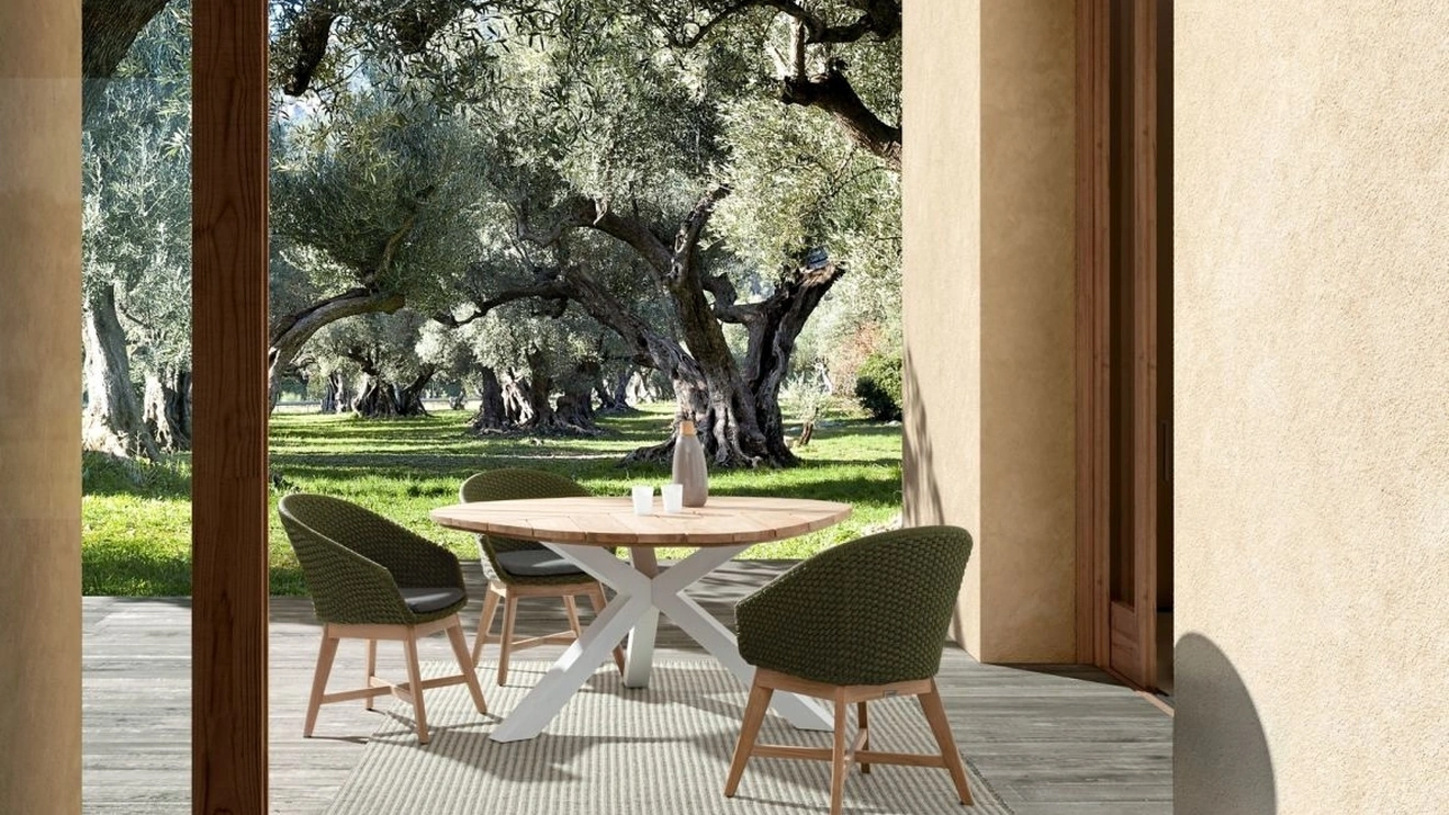 Tavolo in Teak e alluminio Palmdale di Bizzotto